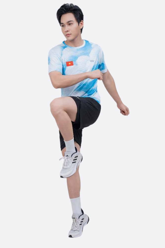 Áo chạy bộ UNISEX- VELOSAR- BST MÂY LỬA DỆT NÊN HÒA BÌNH T-Shirt RTS-60071-L07