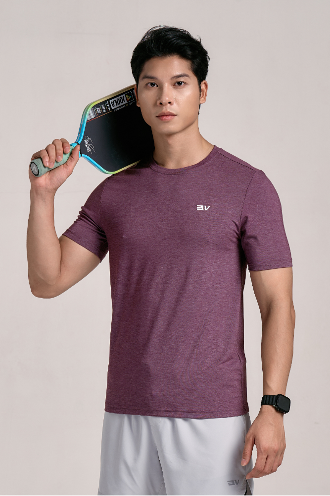Áo thun nam thể thao Velosar RTS-60083A tập Gym, Tennis, Pickleball thoải mái, thấm hút, nhanh khô