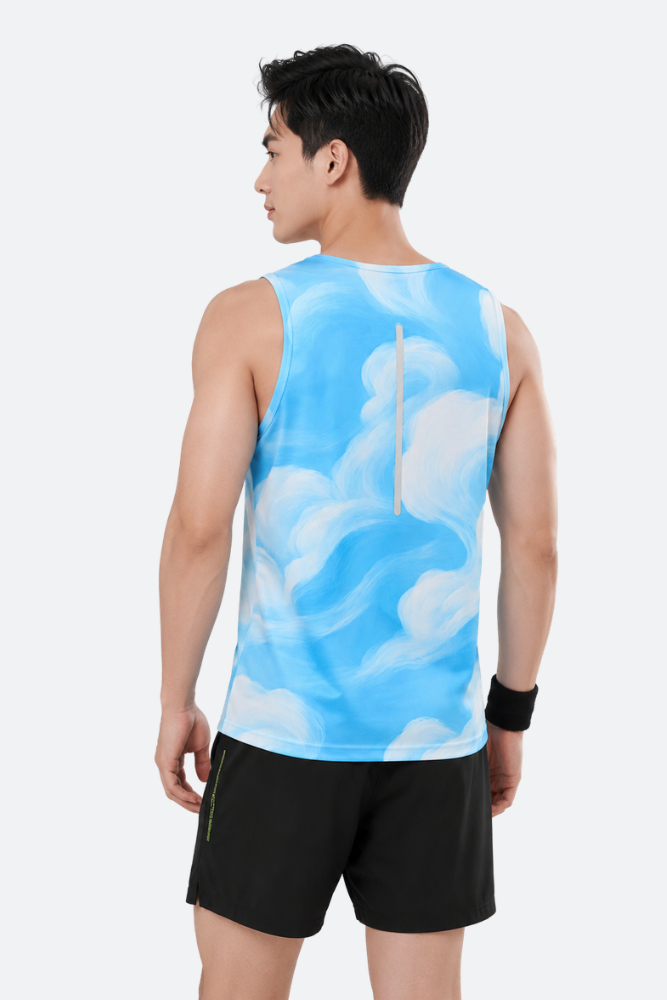 Áo thể thao chạy bộ UNISEX- VELOSAR- BST MÂY LỬA DỆT NÊN HÒA BÌNH RTT-60072-L07
